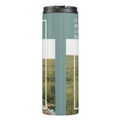 Modernes Foto Grüne Familie Liebliches Geschenk Thermosbecher (Rückseite)