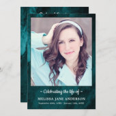 Modernes Foto Grüne Marmororden Dienstbeerdigung Programm (Vorne/Hinten)