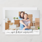 Modernes Foto haben wir neue Adresse Ankündigung (Vorderseite)