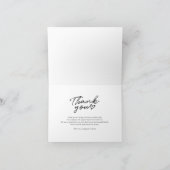 Modernes Foto handgeschriebene Hochzeit Vielen Dan Dankeskarte (Innenseite)