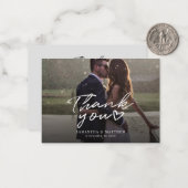 Modernes Foto handgeschriebener Hochzeitstag Viele Mitteilungskarte (Vorderseite/Rückseite Beispiel)