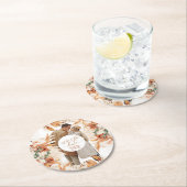 Modernes Foto Handgeschriebenes Skript Save the Da Runder Pappuntersetzer (Vor Ort)