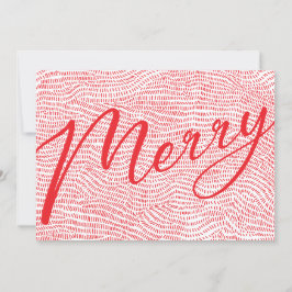 Modernes Foto-Happy Hol in Rot und Weiß Feiertagskarte