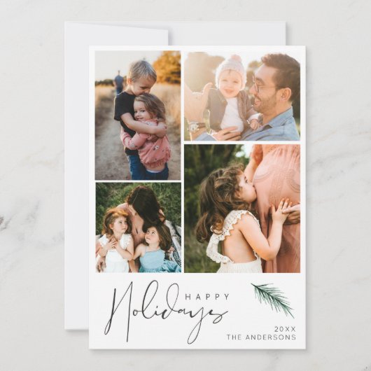 Modernes Foto - Happy Holidays Weihnachten (Vorderseite)