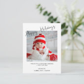 Modernes Foto Happy Holidays Weihnachten Postkarte (Stehend Vorderseite)