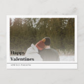 Modernes Foto | Happy Valentines Postkarte (Vorderseite)