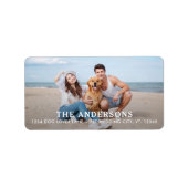 Modernes Foto Haustier Hund Personalisierte Rückse Adressaufkleber (Vorne)