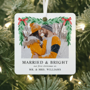 Modernes Foto Heiratsheim & Bright Christmas Neu v Ornament Aus Metall