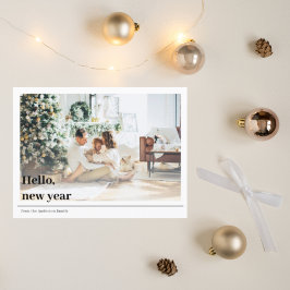 Modernes Foto | Hello New Year Postcard Postkarte
