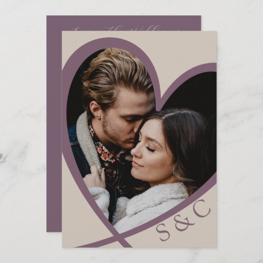 Modernes Foto Herzlich Willkommen bei Rose Dusty Einladung (Vorne/Hinten)