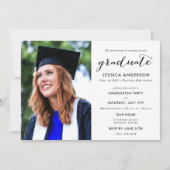 Modernes Foto High School Abschluss Einladung (Vorderseite)