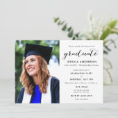 Modernes Foto High School Abschluss Einladung (Stehend Vorderseite)