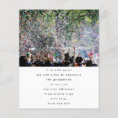 Modernes Foto High School Billig Abschluss Sheet (Rückseite)