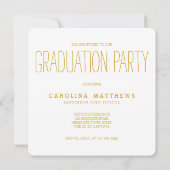 Modernes Foto-Highschool Abschluss-Party Einladung (Rückseite)