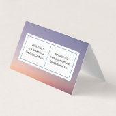 Modernes Foto - Hintergründe Business Card Visitenkarten (Rückseite)