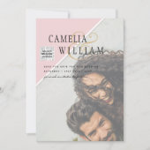 Modernes FOTO Hochzeit Einladung QR CODE UAWG Blus (Vorderseite)