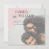 Modernes FOTO Hochzeit Einladung QR CODE UAWG Blus (Vorderseite)