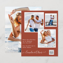 Modernes FOTO Hochzeit Einladung QR CODE UAWG Cinn