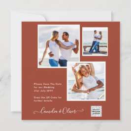 Modernes FOTO Hochzeit Einladung QR CODE UAWG Cinn