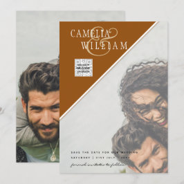 Modernes FOTO Hochzeit Einladung QR CODE UAWG Cinn