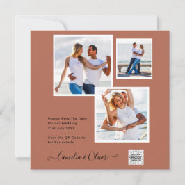 Modernes FOTO Hochzeit Einladung QR CODE UAWG Cinn