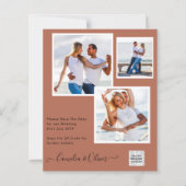 Modernes FOTO Hochzeit Einladung QR CODE UAWG Cinn (Vorderseite)