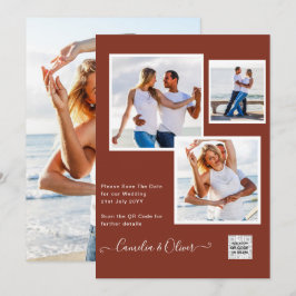 Modernes FOTO Hochzeit Einladung QR CODE UAWG Cinn