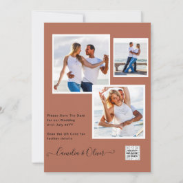 Modernes FOTO Hochzeit Einladung QR CODE UAWG Cinn