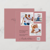 Modernes FOTO Hochzeit Einladung QR CODE UAWG Dust (Vorne/Hinten)