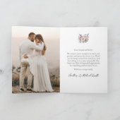 Modernes Foto Hochzeit geklappt Dankeschön Karte (Innenseite)