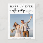 Modernes Foto Hochzeit nach dem Party Empfang Postkarte (Vorderseite)