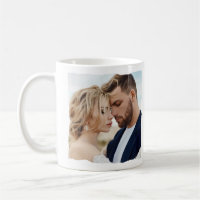 Modernes Foto Hochzeit personalisiert Mr. und Mrs.