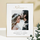 Modernes Foto Hochzeit Probe Dinner Willkommen Poster<br><div class="desc">Dieses schlichte Foto Hochzeit Probe Dinner Begrüßungsschild Vorlage bietet ein sauberes, modernes Design. Dieses minimalistische Design haben wir mit "Willkommen" über dem Foto in einem modernen Schriftart, der gleichzeitig elegant und lebendig ist, einen Hauch von Panik gegeben. Wir Liebe den anmutigen Bogen des 'W' sowie den stilisierten, lang gestreckten blüh...</div>