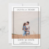 Modernes Foto Hochzeit rettet das Datum Einladung (Vorderseite)