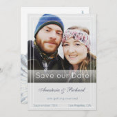 Modernes Foto Hochzeit rettet das Datum Save The Date (Vorne/Hinten)