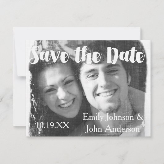 Modernes Foto Hochzeit rettet das Datum Save The Date (Vorderseite)
