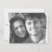 Modernes Foto Hochzeit rettet das Datum Save The Date (Rückseite)