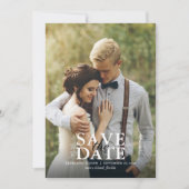 Modernes Foto Hochzeit rettet das Datum Save The Date (Vorderseite)