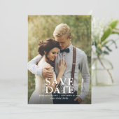 Modernes Foto Hochzeit rettet das Datum Save The Date (Stehend Vorderseite)