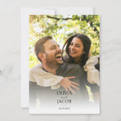Modernes Foto Hochzeit rettet das Datum Save The Date (Rückseite)