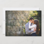 Modernes Foto Hochzeit rettet das Datum Save The Date (Vorderseite)