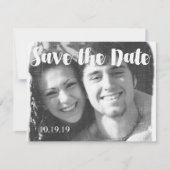 Modernes Foto Hochzeit rettet das Datum Save The Date (Vorderseite)