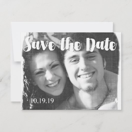 Modernes Foto Hochzeit rettet das Datum Save The Date (Vorderseite)