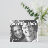 Modernes Foto Hochzeit rettet das Datum Save The Date (Stehend Vorderseite)