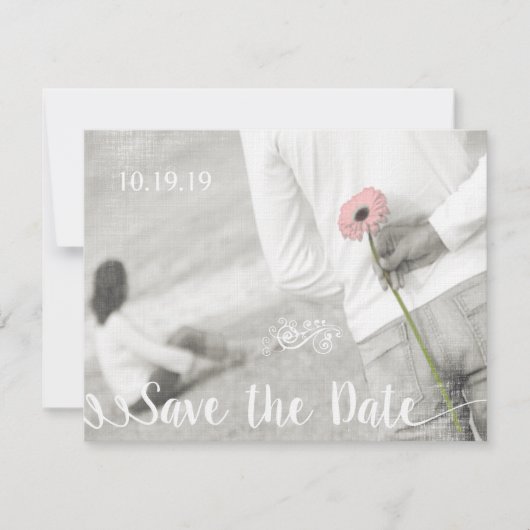 Modernes Foto Hochzeit rettet das Datum Save The Date (Vorderseite)