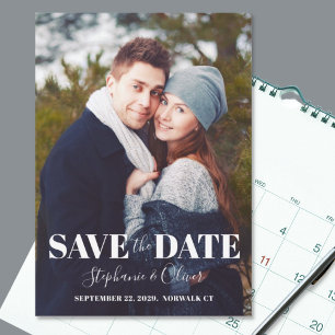 Modernes Foto Hochzeit rettet das Datum Save The Date