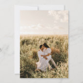 Modernes Foto Hochzeit rettet die Einladung (Rückseite)