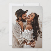 Modernes Foto Hochzeit rettet die Termine Save The Date (Vorderseite)