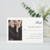 Modernes Foto | Hochzeit RSVP (Stehend Vorderseite)