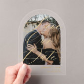 Modernes Foto - Hochzeit Save the Date Acryleinladungen (Insitu (Handheld))